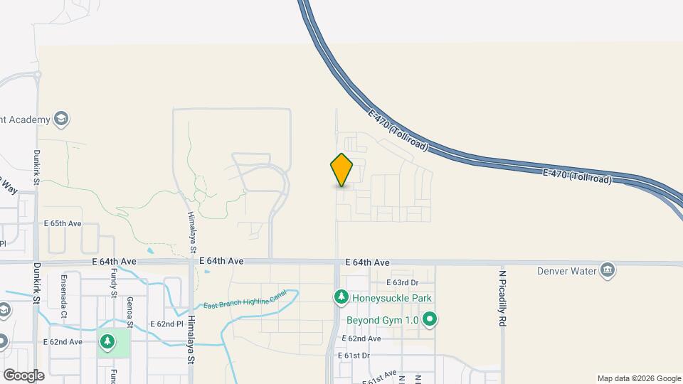 20802 E 66th Ave Mapa y Detalles de la Ubicación