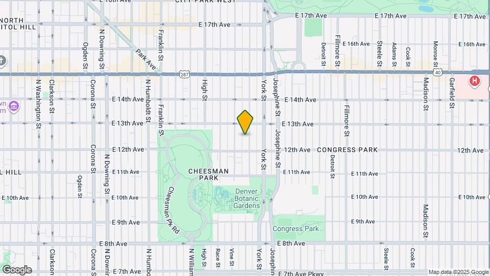 1243 N Gaylord St Map and Location Details