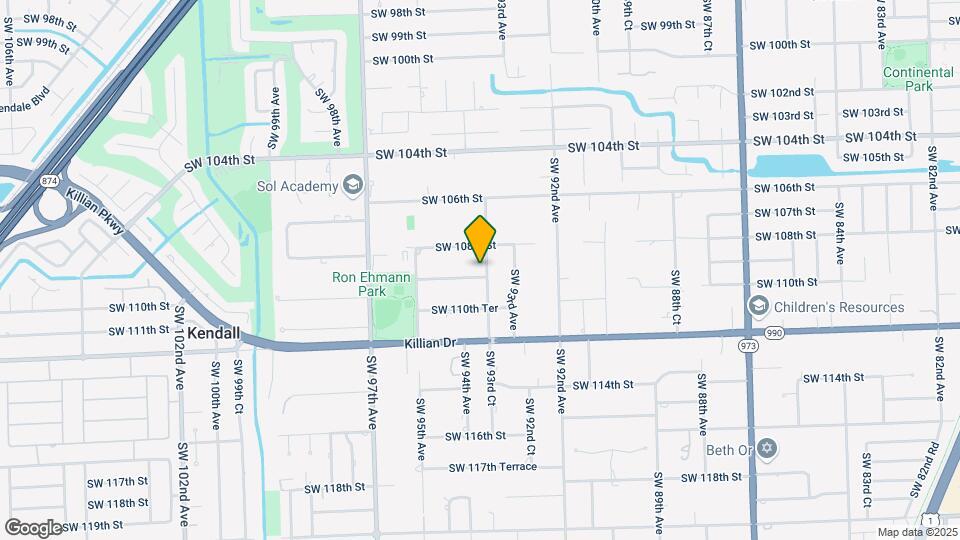9351 SW 109th Ter Map and Location Details
