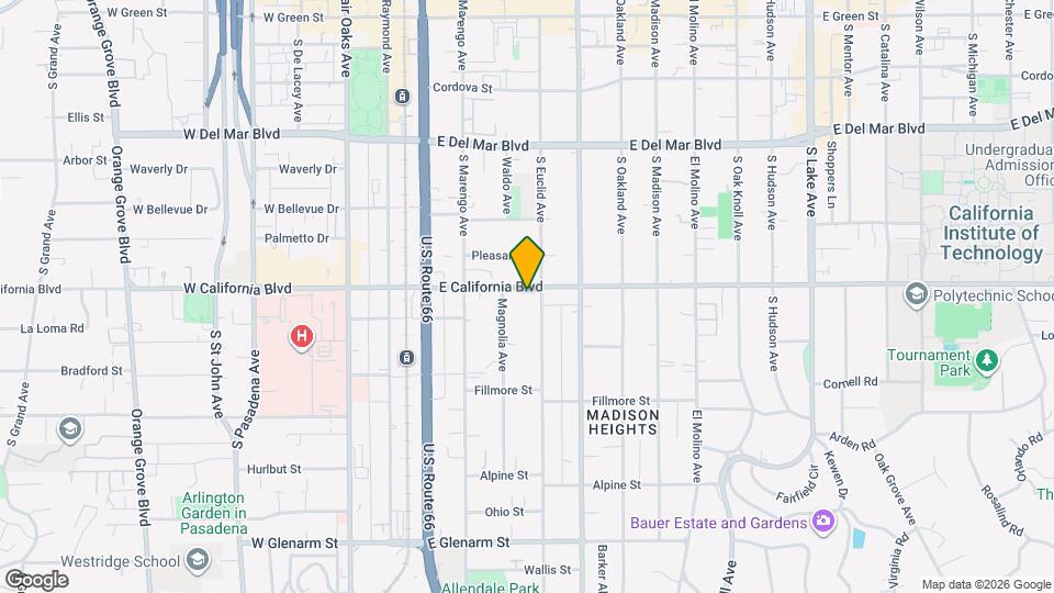 California Euclid Apartments Map and Location Details