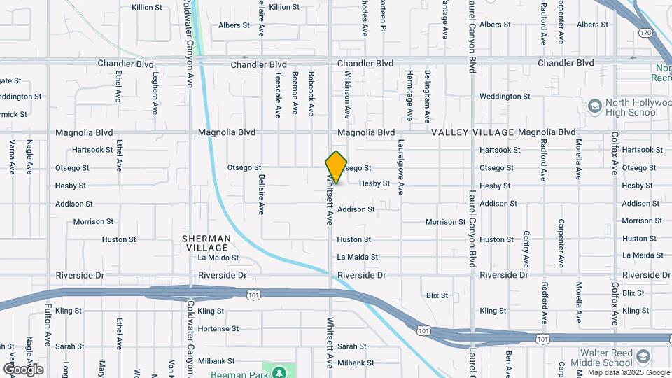 5030 Whitsett Ave Map and Location Details