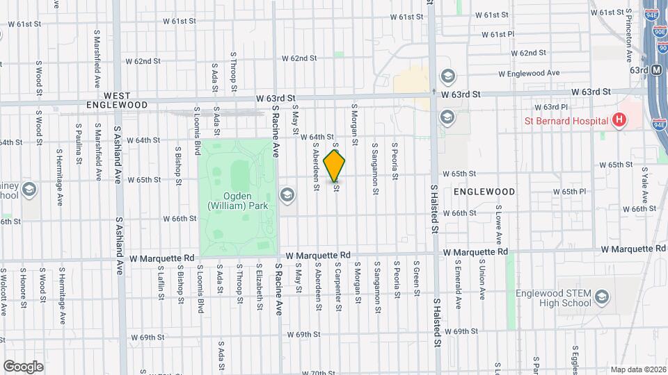 6508 S Carpenter St Map and Location Details