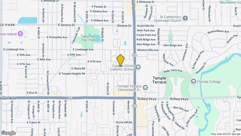 9612 N 55th St Map and Location Details