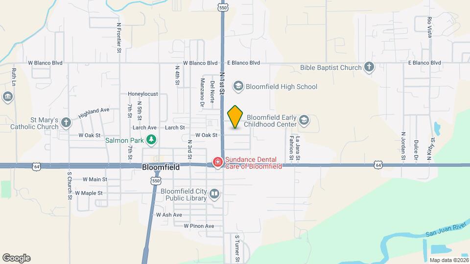 110 E Oak Ave Map and Location Details