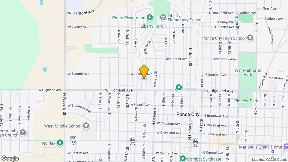 722 N Palm St Map and Location Details