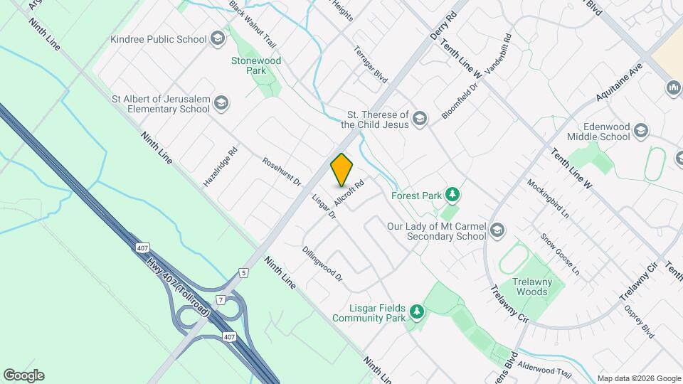 3865 Allcroft Rd Map and Location Details