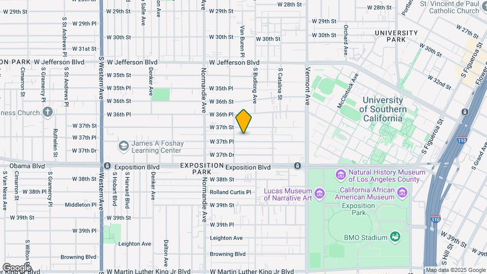 1279 W. 37th Pl. Mapa y Detalles de la Ubicación