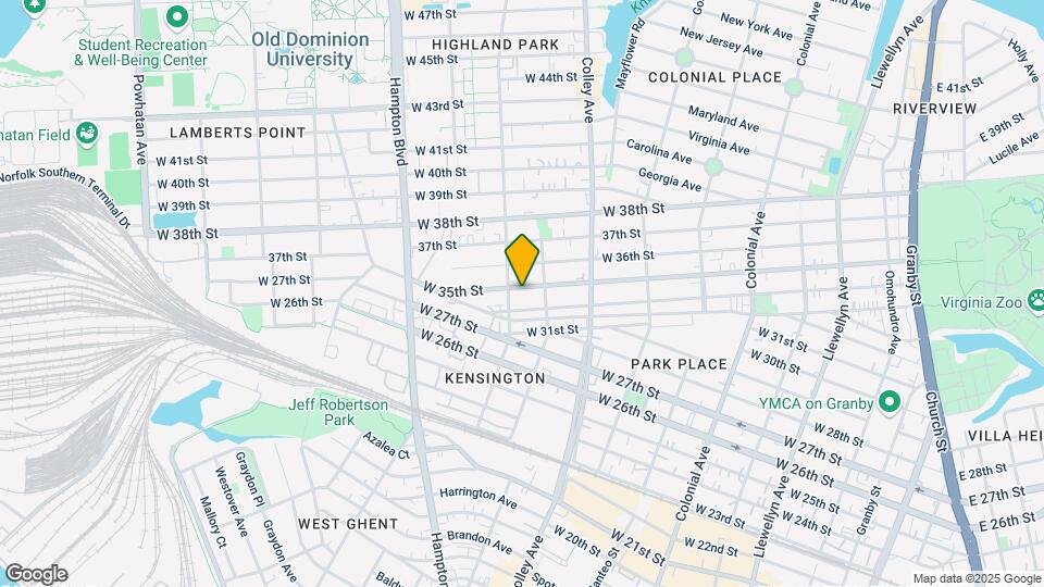 859 W 35th St Map and Location Details