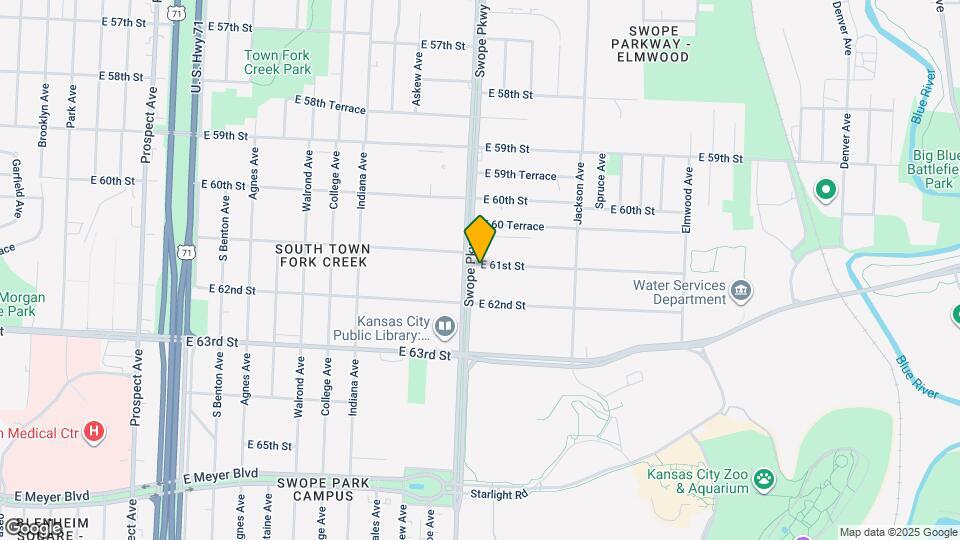 6105 Swope Pkwy Mapa y Detalles de la Ubicación