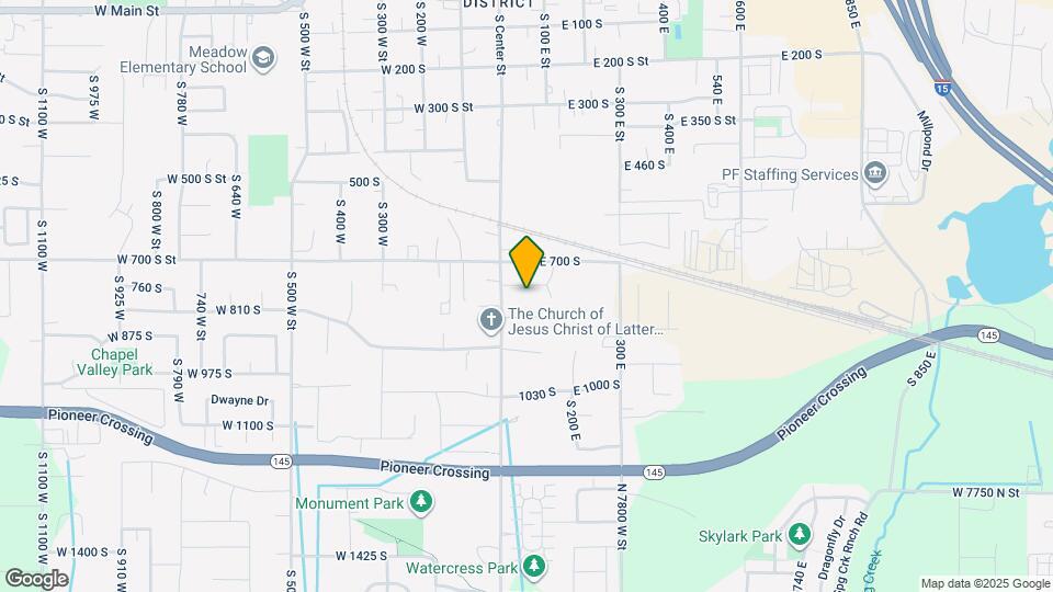 54 E 750 S, Unit Basement Apartment Map and Location Details