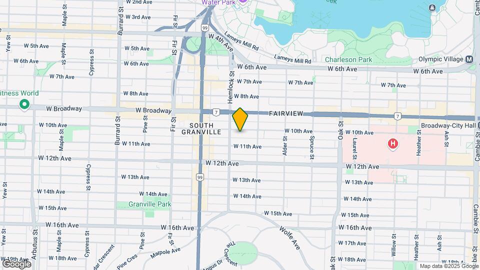 1374 W 10th Ave Map and Location Details