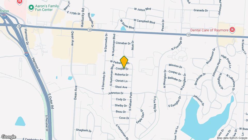 1611 Cooper Dr Map and Location Details