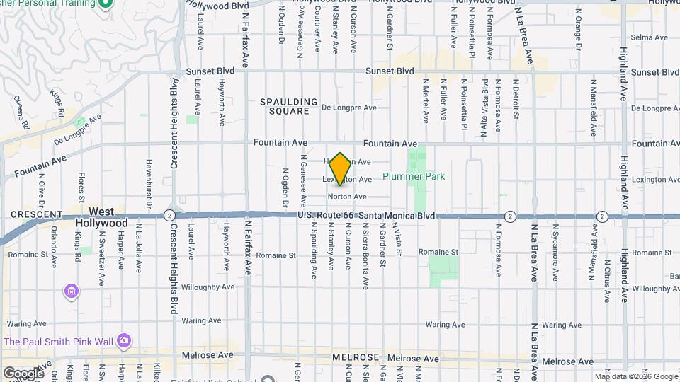 7621 Norton Ave Map and Location Details