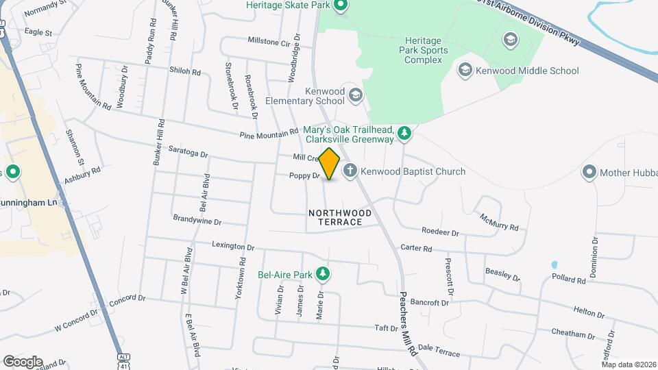 913 Poppy Dr Map and Location Details