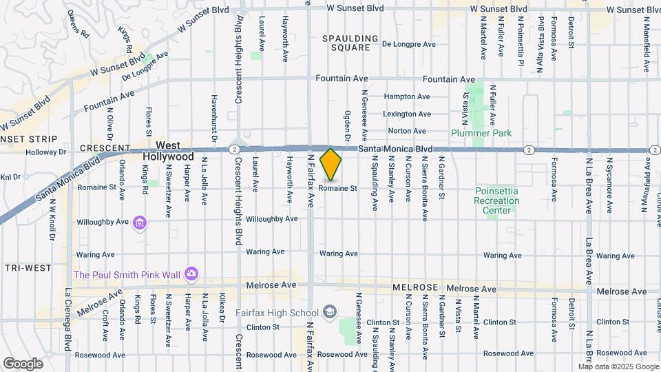 1000 N Orange Grove Ave Map and Location Details