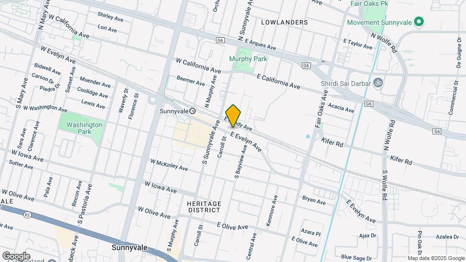 295 E Evelyn Ave Mapa y Detalles de la Ubicación