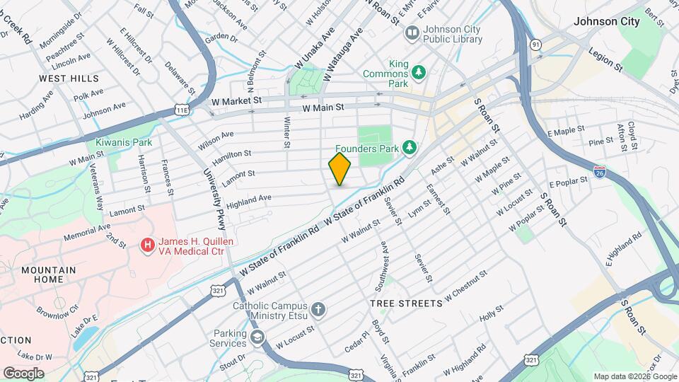 217 Highland Ave Map and Location Details