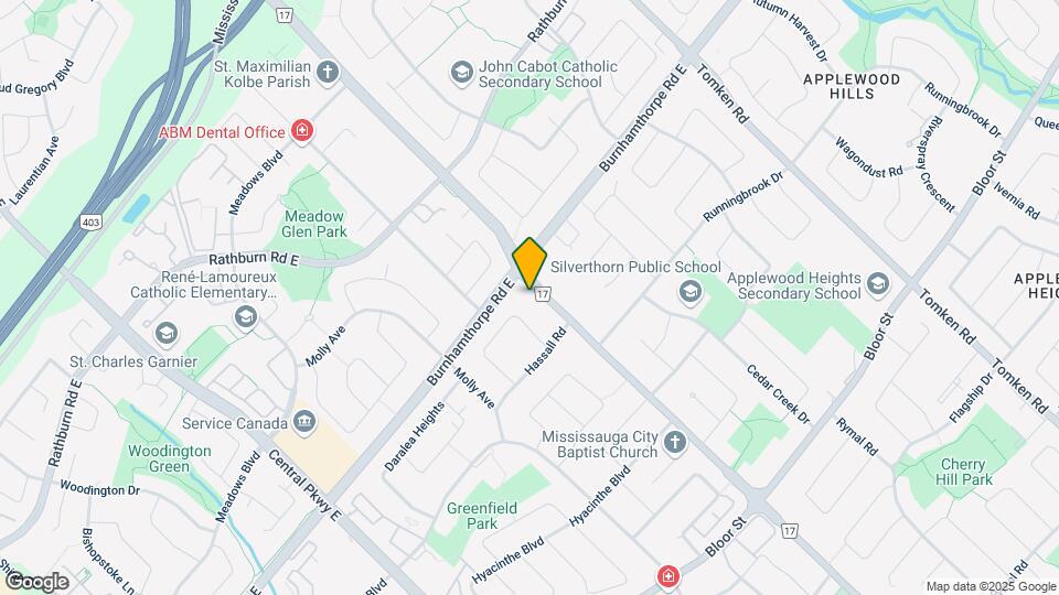 3670 Cawthra Road Map and Location Details