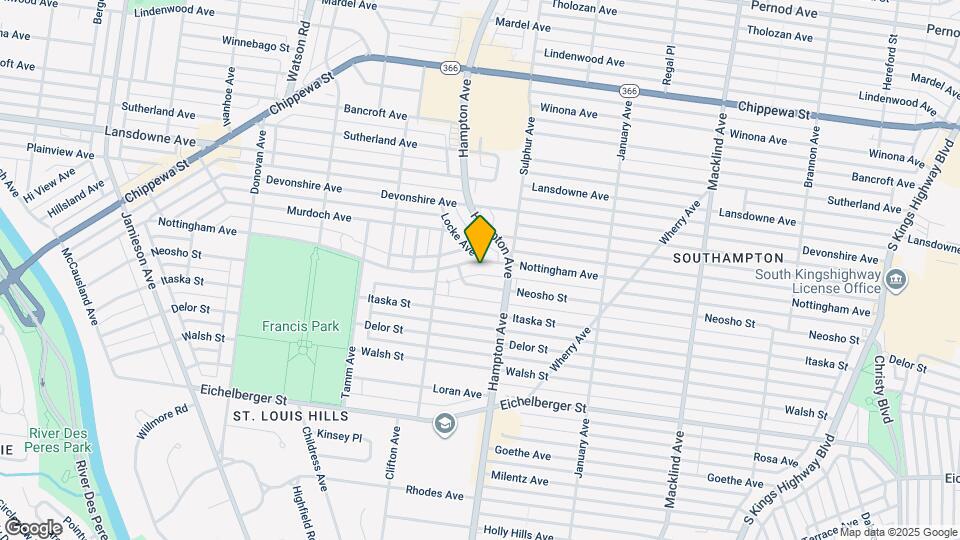 5834 Nottingham Ave Map and Location Details