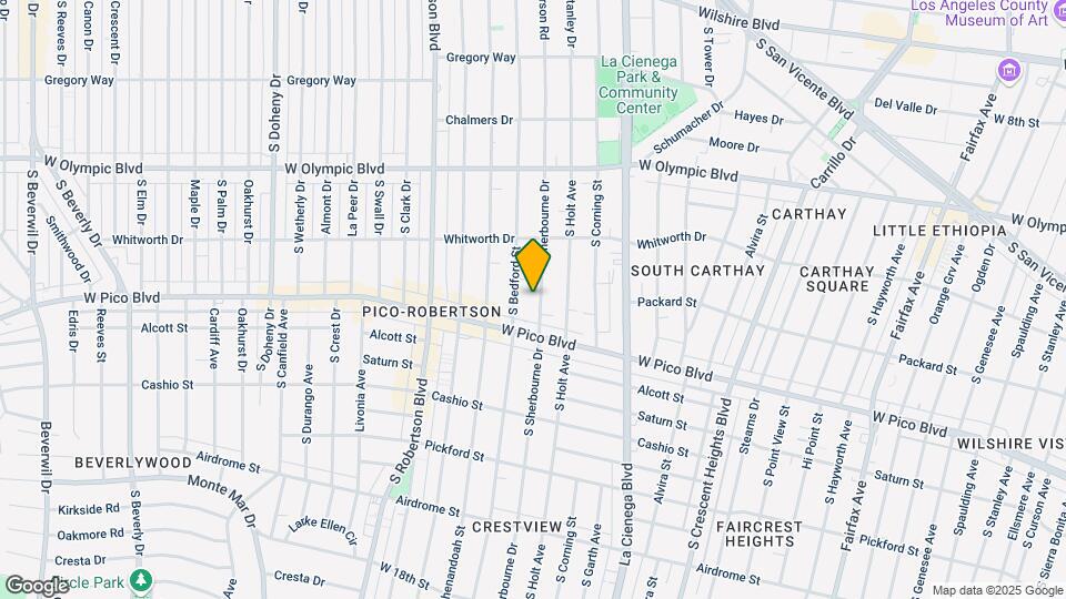 1217 S Sherbourne Dr Mapa y Detalles de la Ubicación