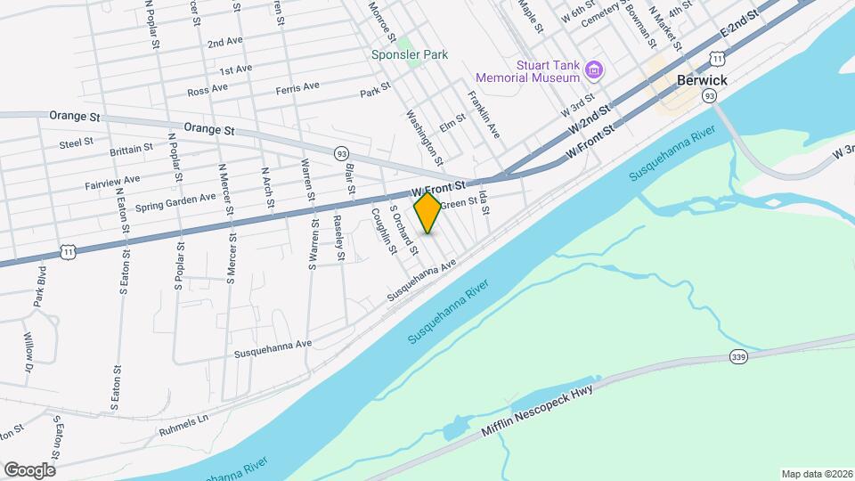 223 Iron St, Unit 223 Iron Street, Berwick, PA Map and Location Details