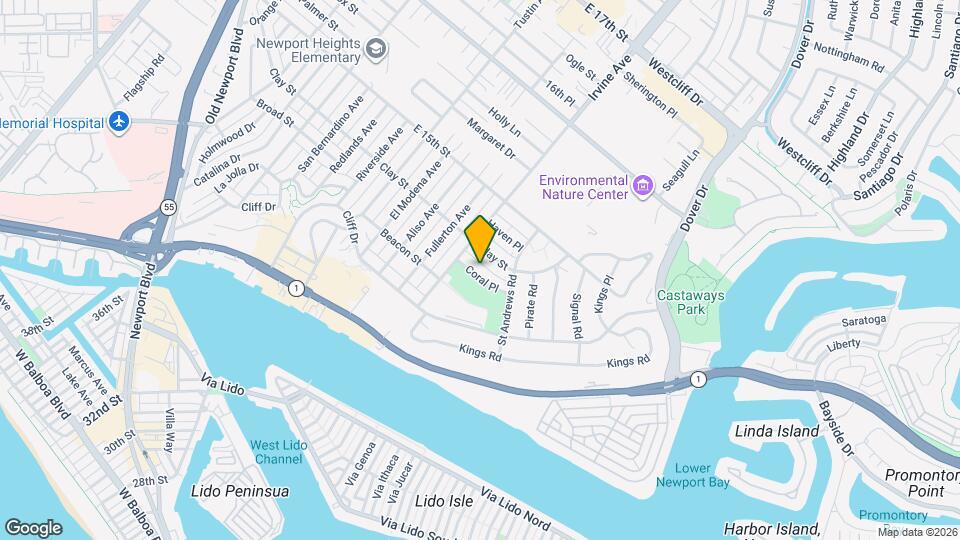 1802 Coral Pl Map and Location Details