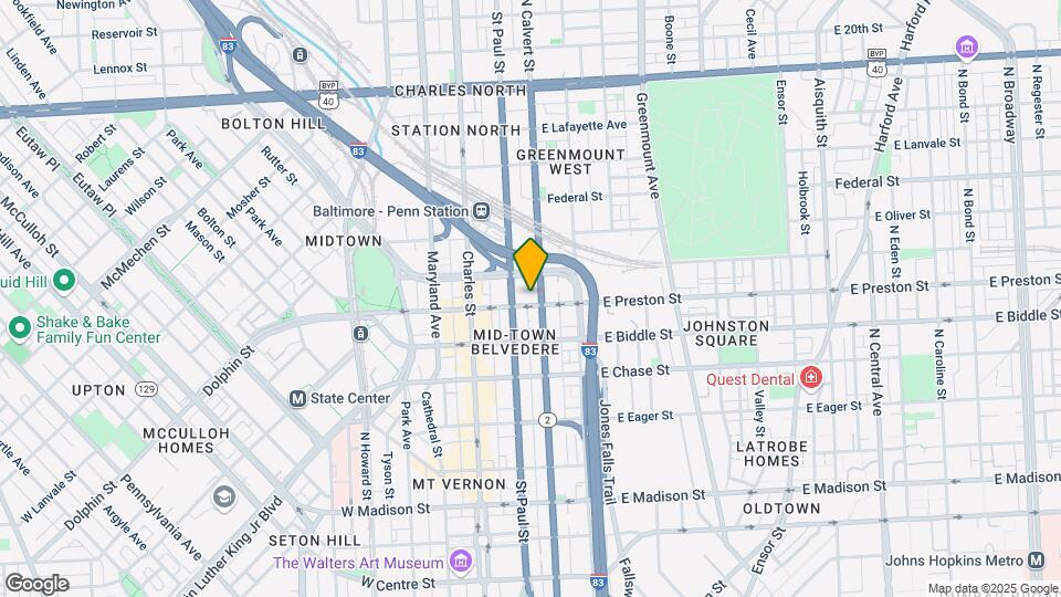 108 E Preston St, Unit 3 Map and Location Details