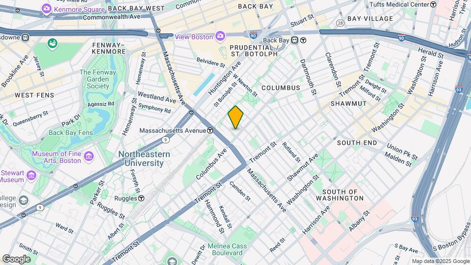 555 Columbus Ave Mapa y Detalles de la Ubicación