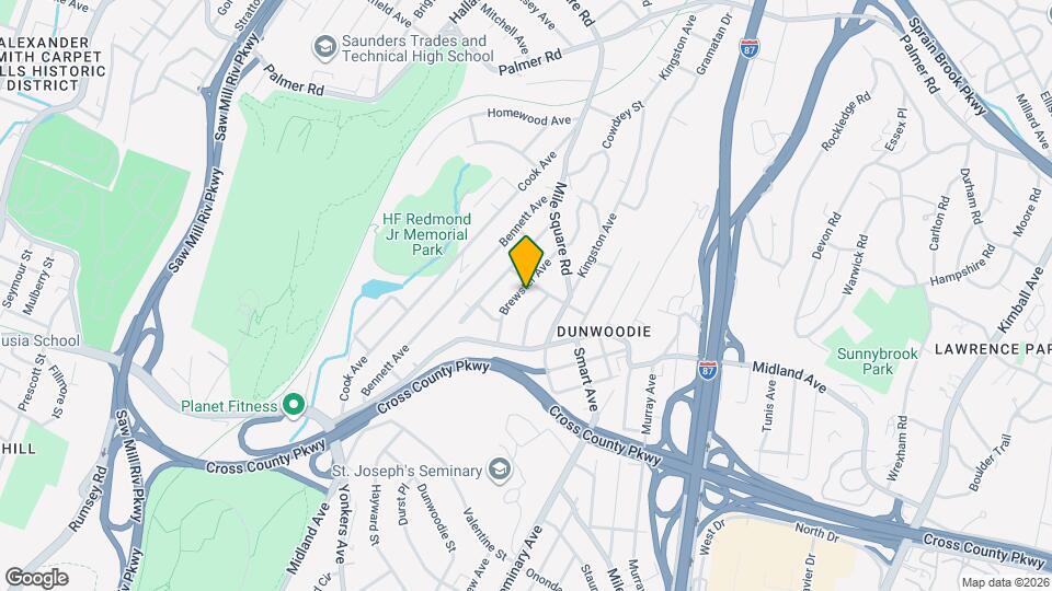 47 Brewster Ave Map and Location Details