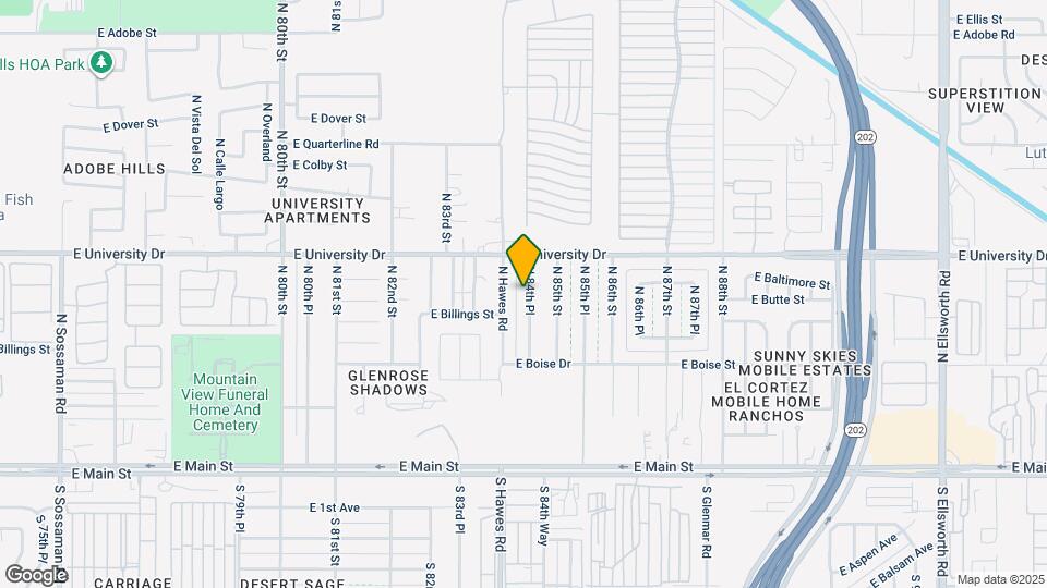 316 N 84th Pl Map and Location Details