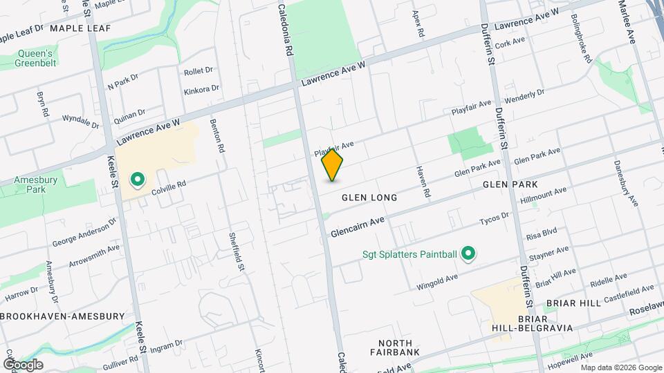 1166 Glengrove Ave W Map and Location Details