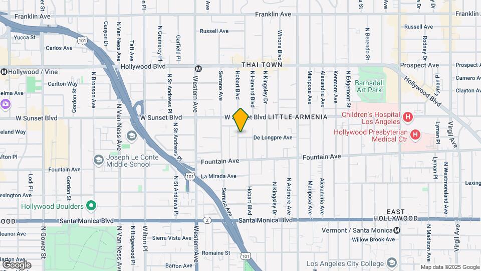 1400 N Hobart Ave Mapa y Detalles de la Ubicación