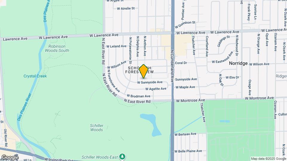 8534 W Sunnyside Ave Map and Location Details