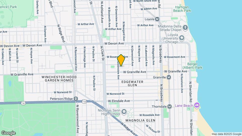 1451 W Thome Ave Map and Location Details