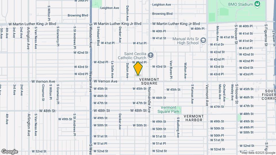 1445 1/2-1947 W Vernon Ave Map and Location Details