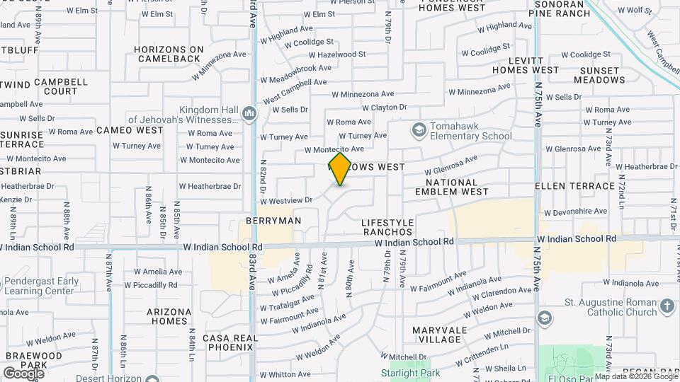 8010 W Westview Dr Map and Location Details