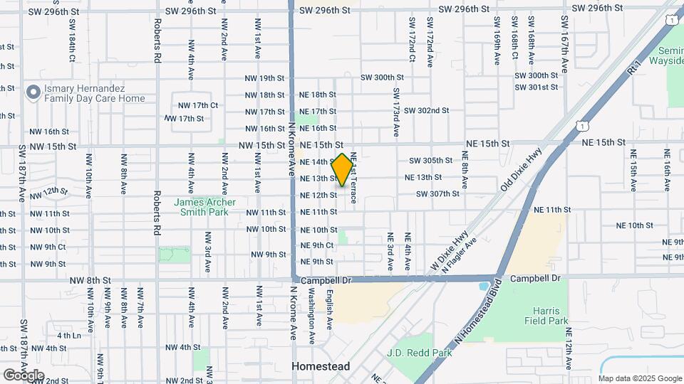 1207 NE 1st Ave Map and Location Details