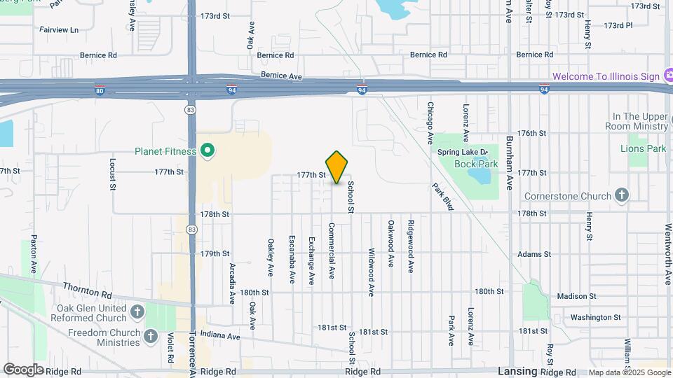 17719 Commercial Ave Map and Location Details
