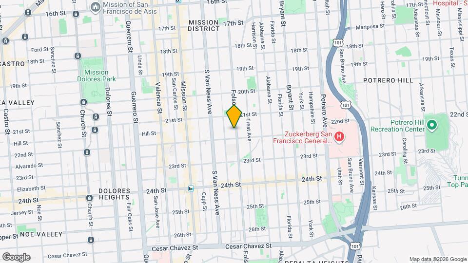 2570 Folsom St Mapa y Detalles de la Ubicación