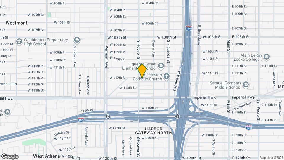 647 W 112th St Mapa y Detalles de la Ubicación