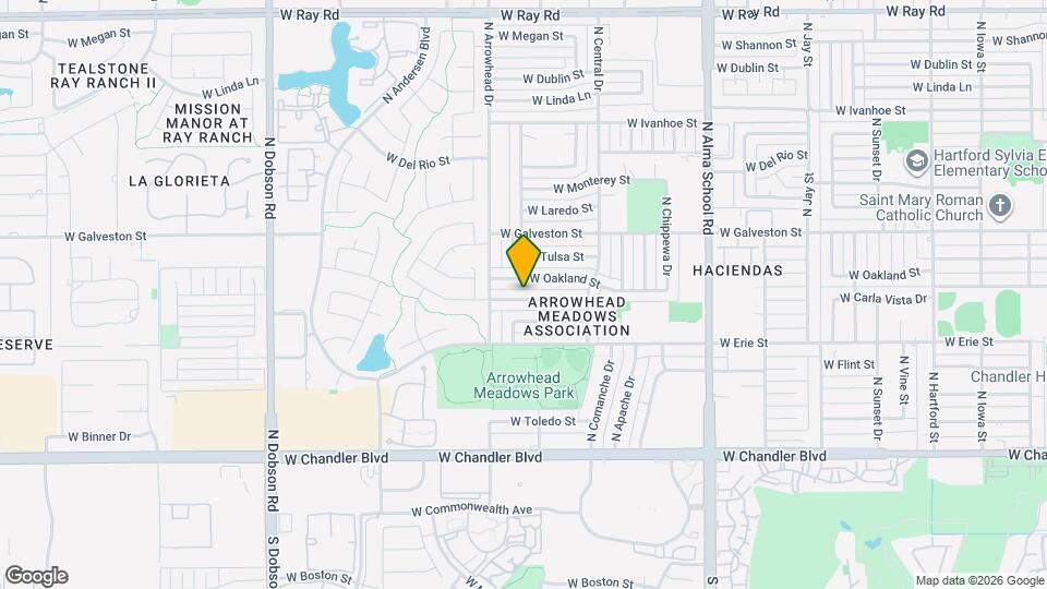 1242 W Carla Vista Dr Map and Location Details