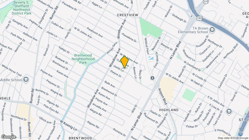 1206 Justin Ln Map and Location Details