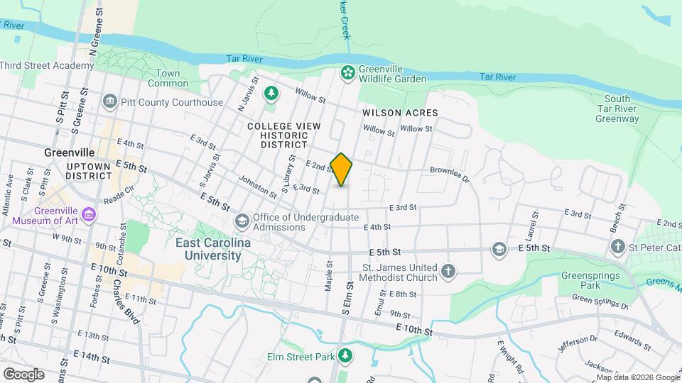 206 S Elm St Map and Location Details