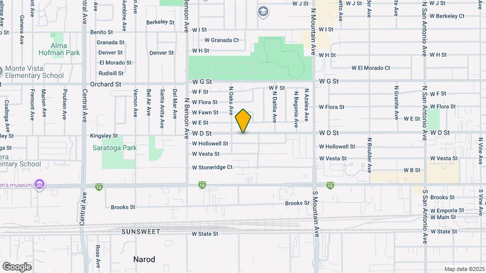 1341 W D St Mapa y Detalles de la Ubicación
