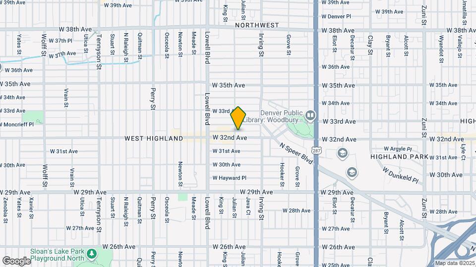 3387 W 32nd Ave Map and Location Details
