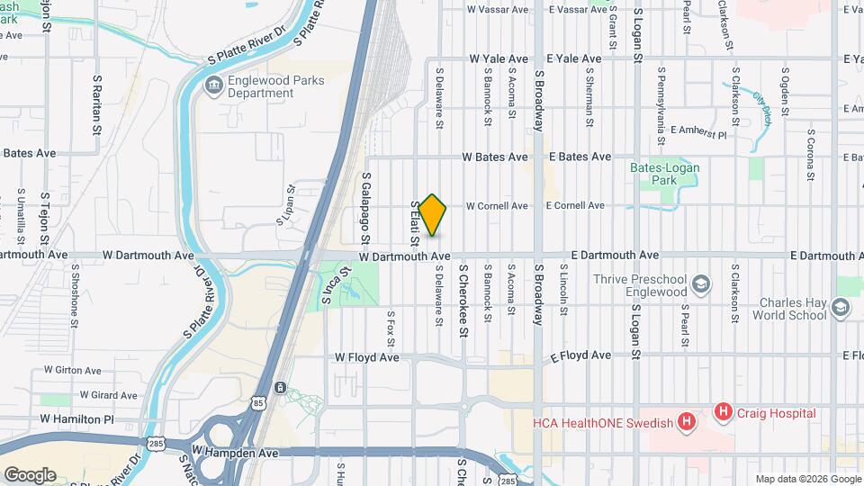 3075 S Delaware St Map and Location Details