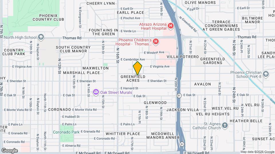 1715 E Yale St Map and Location Details