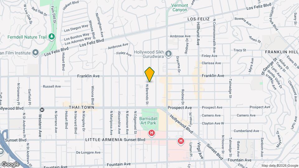 1832 N Berendo St, Unit 1832 Map and Location Details