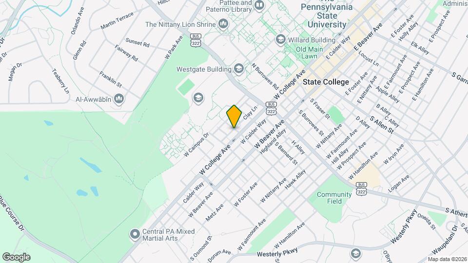 110 N Gill St Map and Location Details