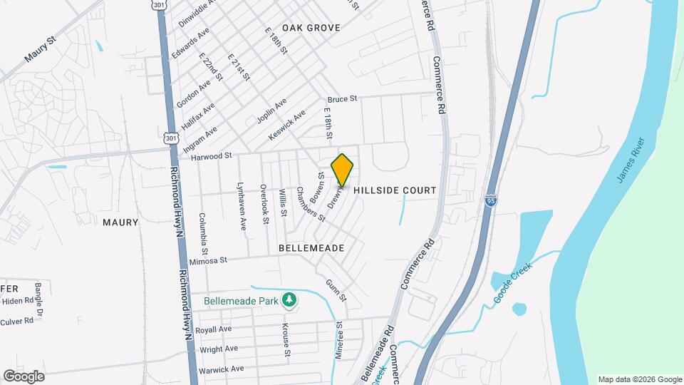 1416 Drewry St Map and Location Details